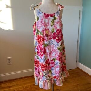 Baby Lulu Floral Sleeveless Dress with Ruffle Hem. Size 5.